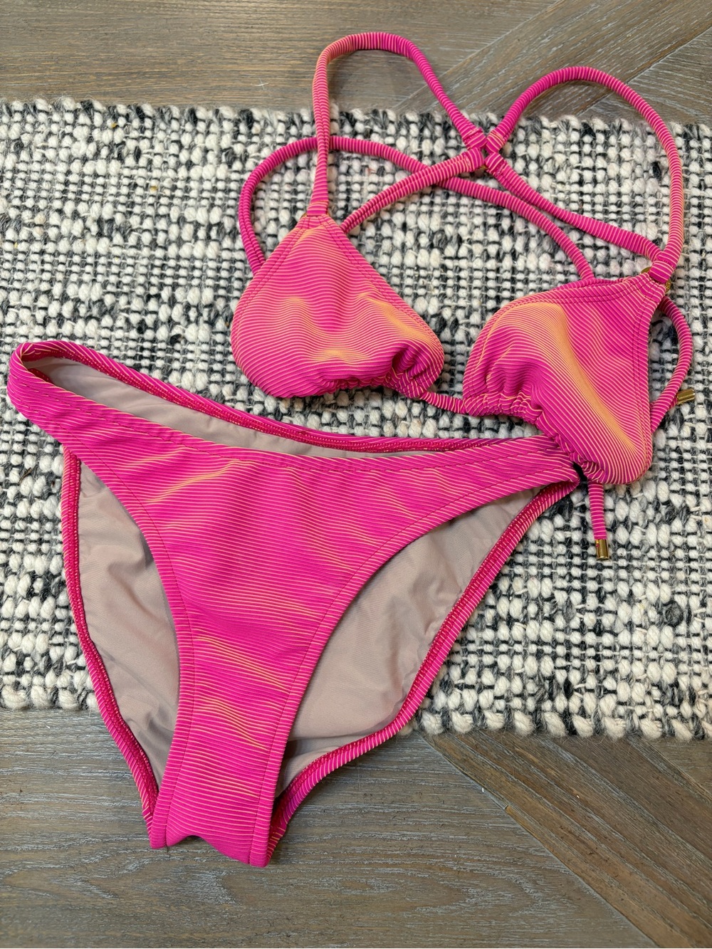 Pink Triangle Bikini Set - Women's Swim
